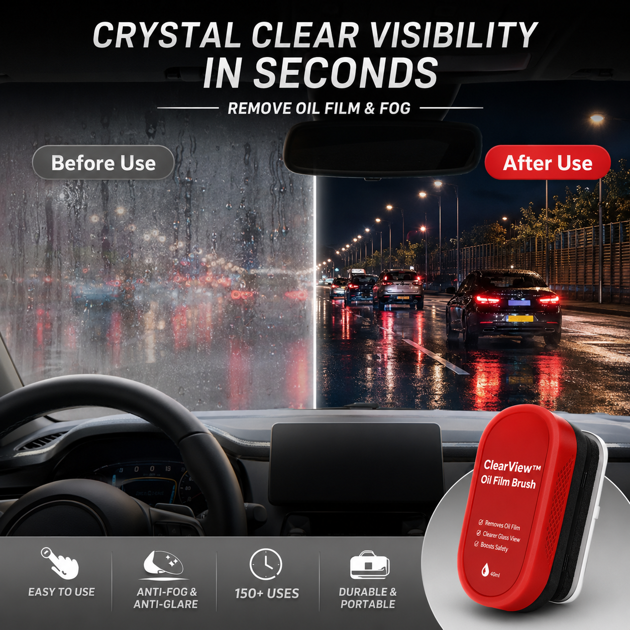 ClearView™ Oil Film Glass Cleaning Brush