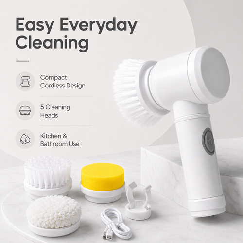 5-in-1 Electric Cleaning Scrubber Brush