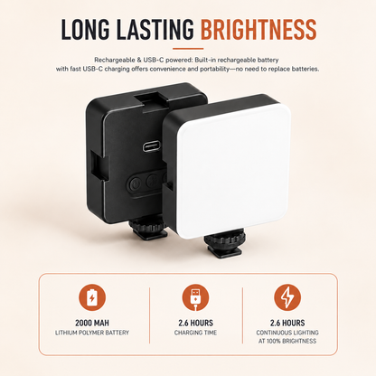 ALVON LED Influencer Light – Clip-On & Rechargeable